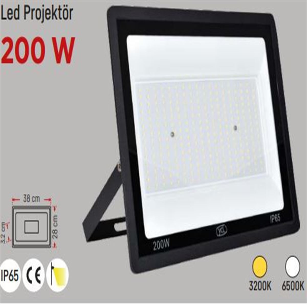 200W 220V SMD LED PROJEKTÖR AMBER 1
